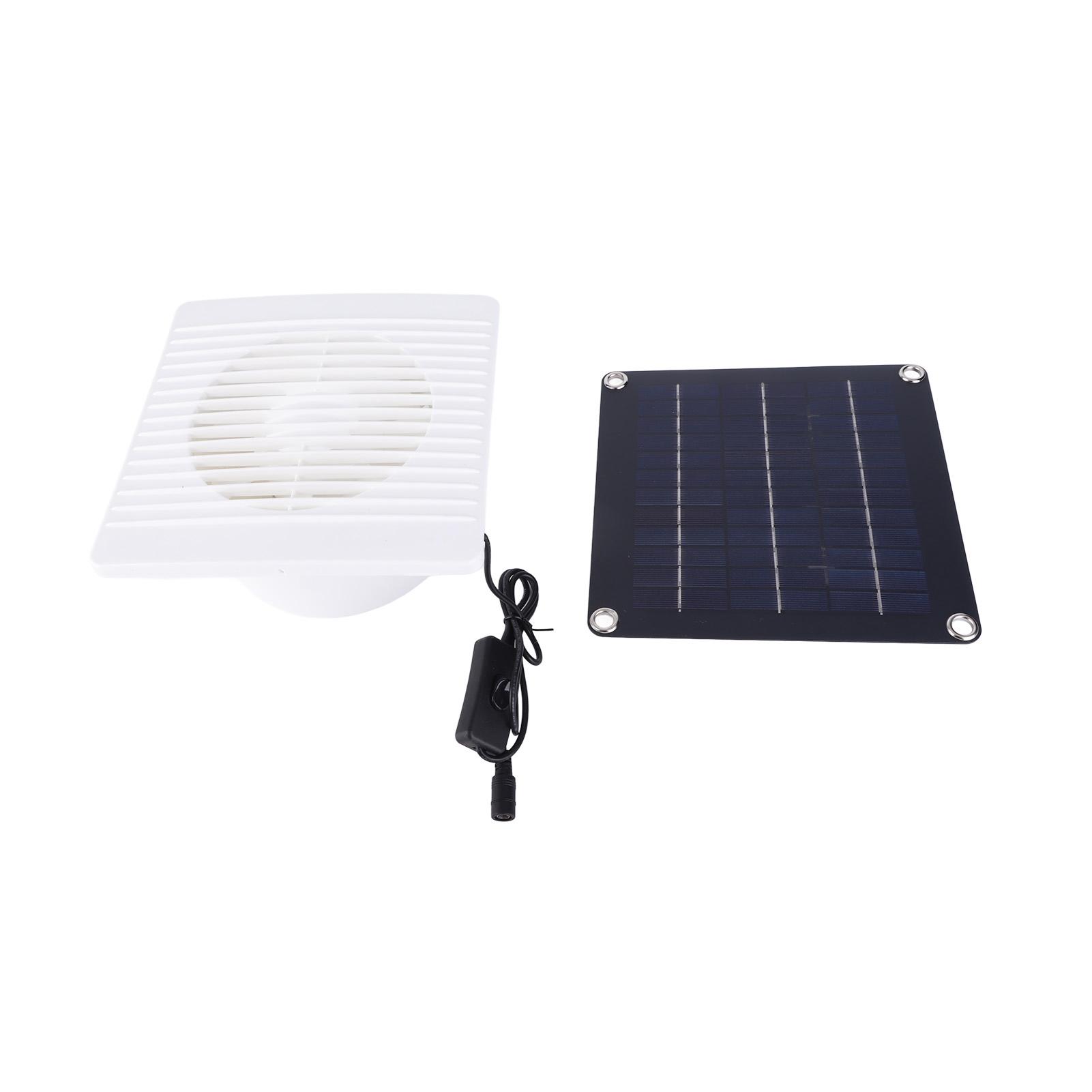

Solar Exhaust Fan IP67 Waterproof 6 Inch Safe 10W 12V Solar Panel Fan for Chicken Coop Shed Pet House
