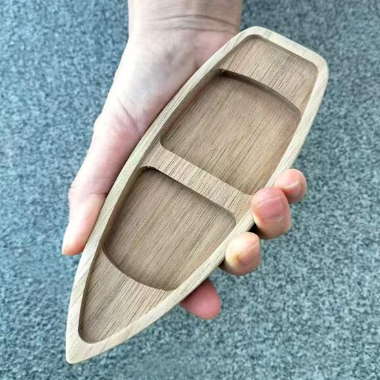 Modèle de canoë en bois Miniature Bateau rustique Artisanat 6,69" Petite sculpture de canoë en bois pour centre de table de maison/bureau, projets DIY