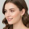Sleek Pave Huggie Hoop Earrings - 925 Sterling Silver Yellow Plated
