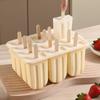 12 Grids Silicone Popsicle Mold Easy Release Reusable Ice Cream Maker Non-stick with Lid Frozen Dessert Tray Homemade Desserts
