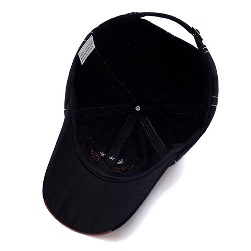 Mode 3D Adler Stickerei Baseball Herren Damen Gewaschener Denim Sport Aktiv Freizeit Hut