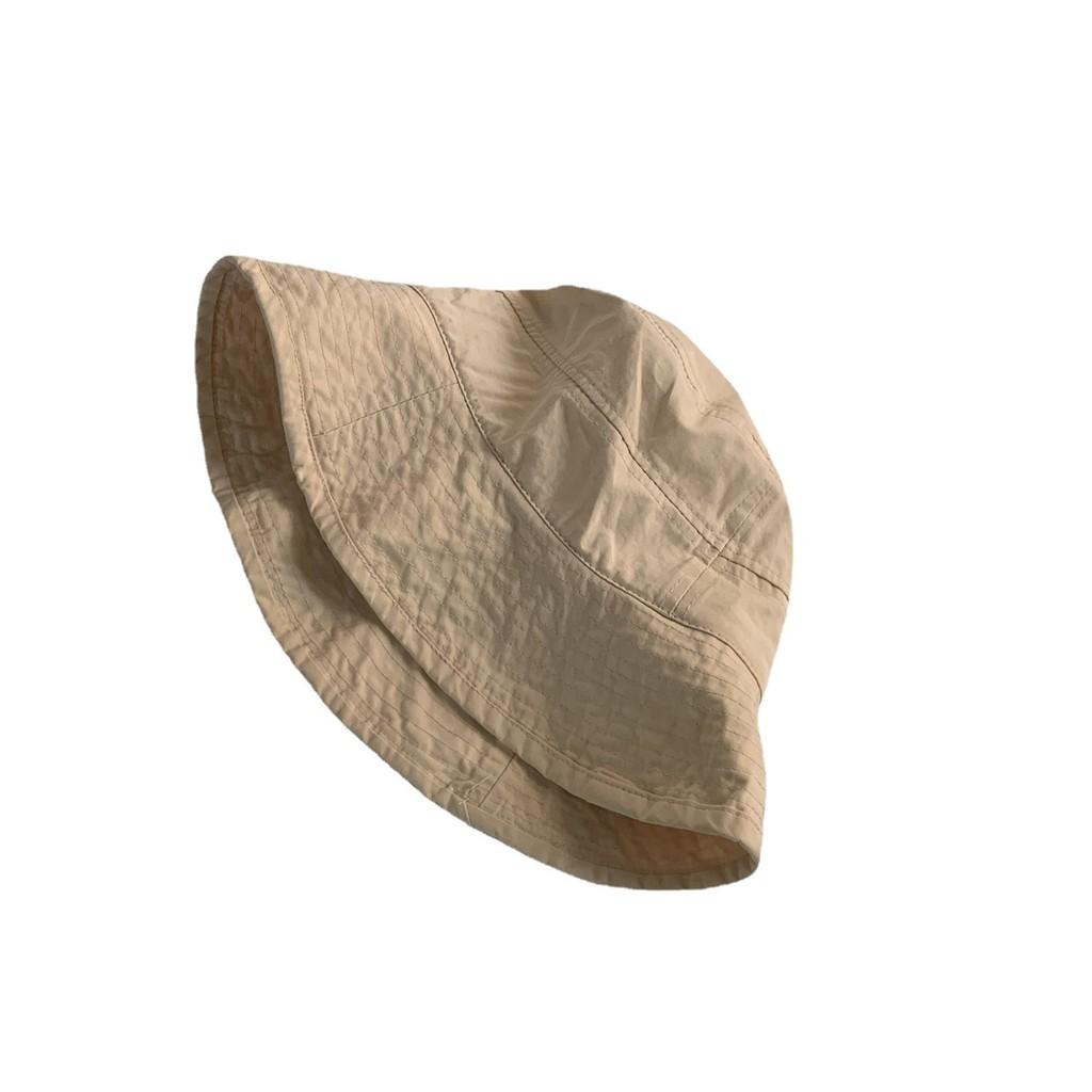 Beach Stylish Bucket Hat For Women Japanese Style Breathable Cotton Sun Protection