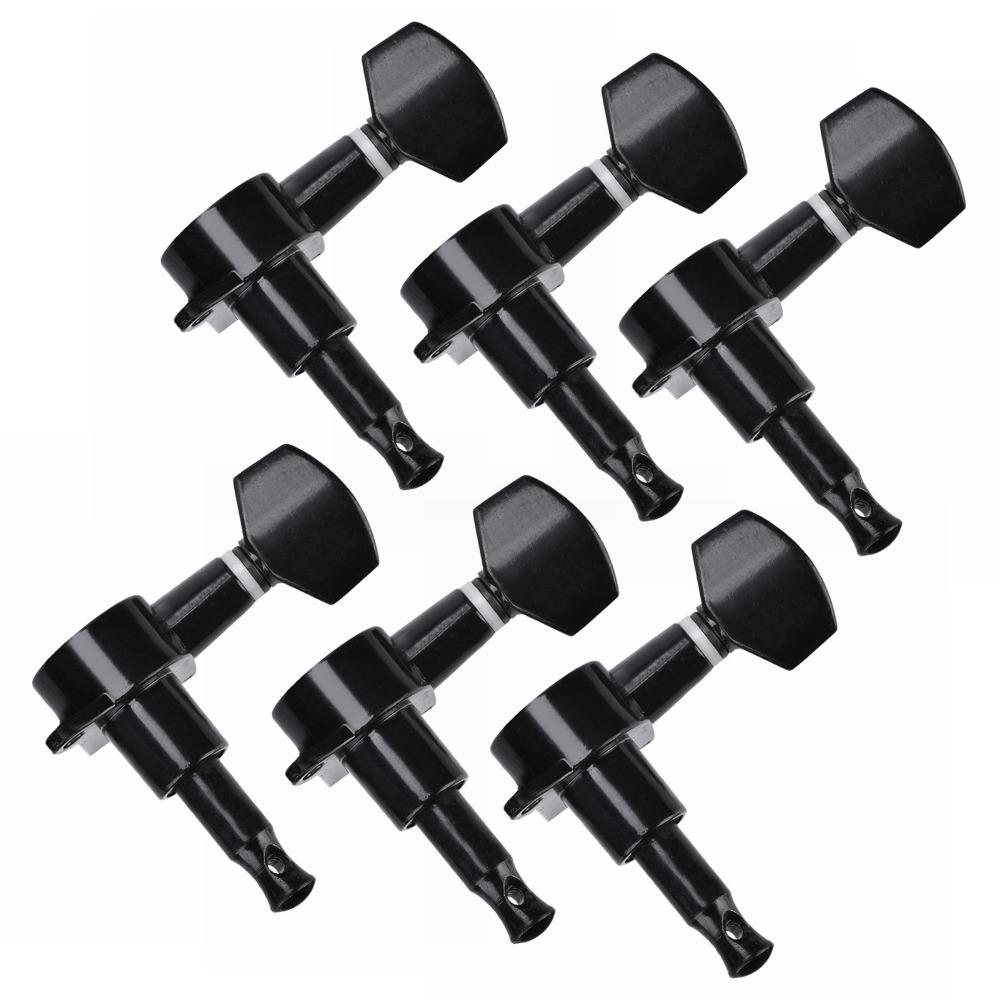 6 Pieces Metal+Plastic Guitar Tuning Pegs 3L3R Configuration Guitar Tuning Keys For Guitar