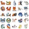 52pcs Warriors Cats Furry Graffiti Stickers for DIY Luggage Laptop Skateboard Motorcycle Bicycle Stickers