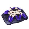 Women Retro Double Magic Comb Clip Beads Elasticity Hairpin Stretchy Hair Comb