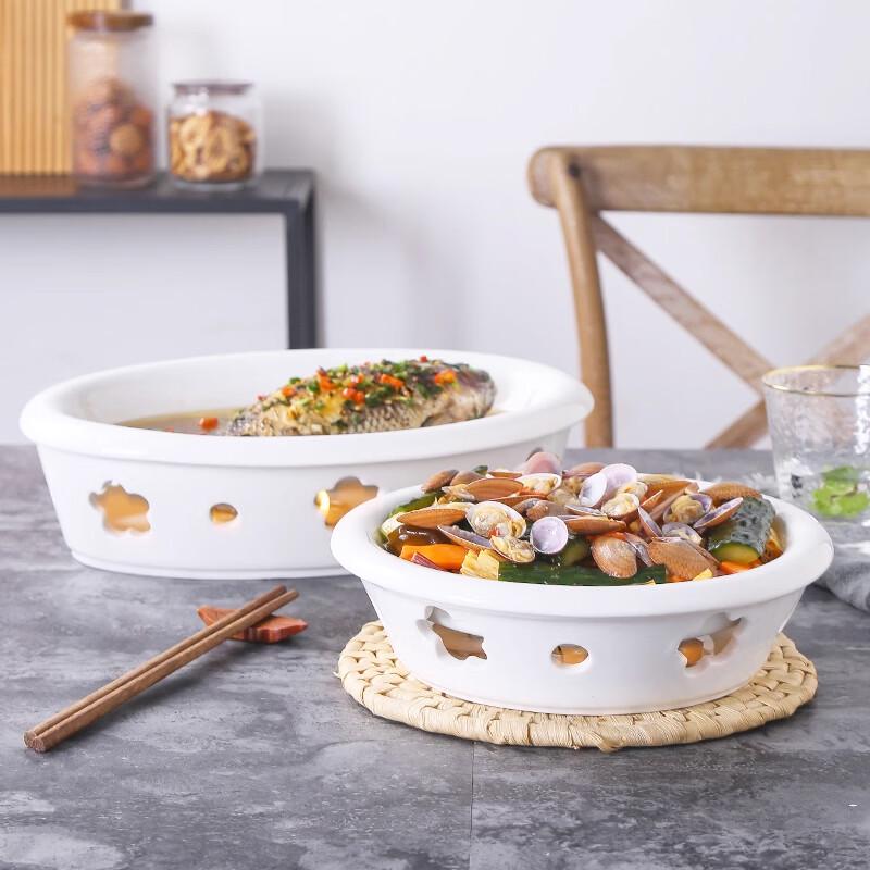 Nordic Ceramic Warming Deep Dish Plate