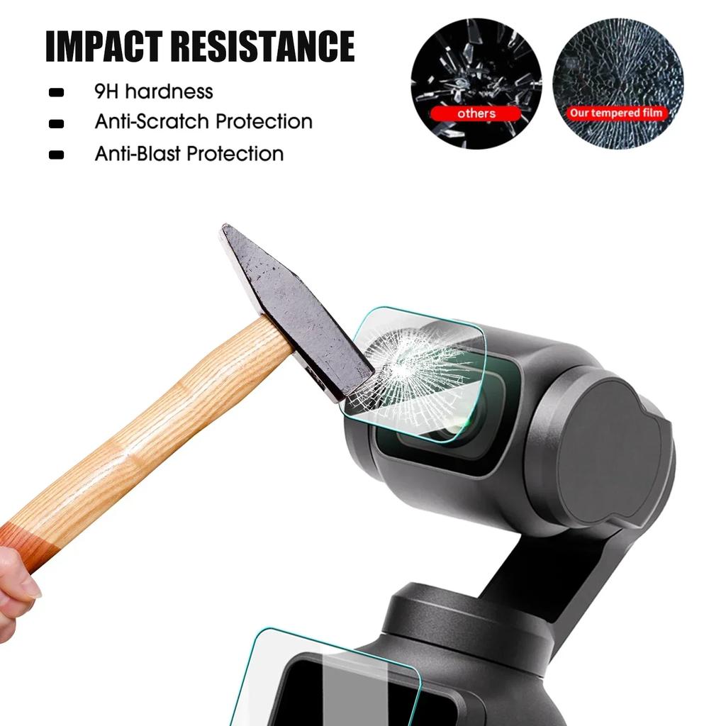 Tempered Glass Screen Protector for DJI Osmo Pocket 4 with Camera Lens Protective Films Shatterproof Cover for DJI Pocket 4/3/2