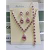 Large Waterdrop Crystal Necklace, Earrings and Bracelet Set - A Three-piece Jewelry Collection