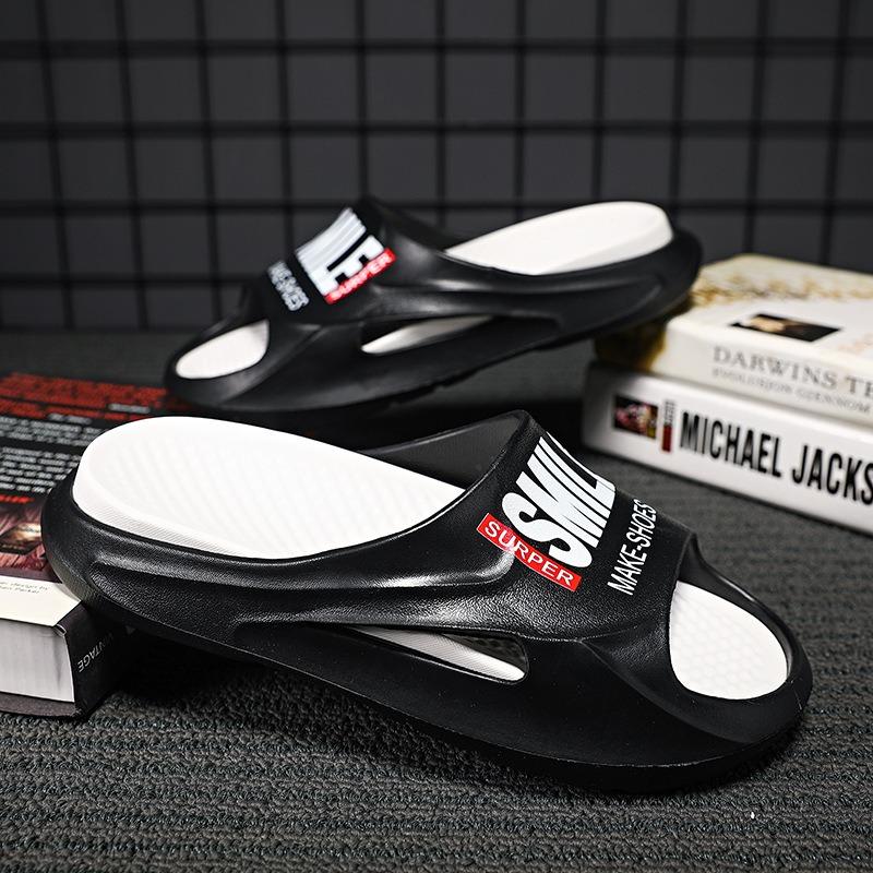 Slippers men's summer thick bottom home indoor bathroom non-slip deodorant outdoor beach one-word