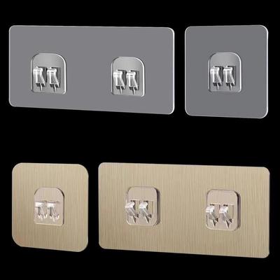 Self-Adhesive Bathroom & Kitchen Organizer: Strong Wall Shelf & Hook Combo