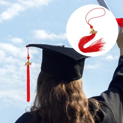 12Pcs Academic Graduation Cap Tassels with Charm Graduation Hat Decor Tassel Accessories for Fresh Graduates Ceremony Decoration