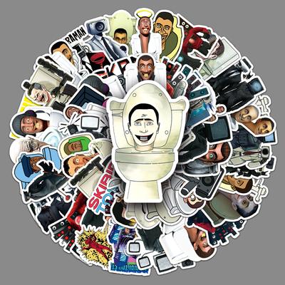 60 Toilet People and Monitors Doodle Personalized Game Creative Decoration Computer Suitcase Stickers