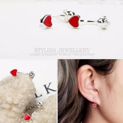 Women's Silver Needle Earrings Daily W151