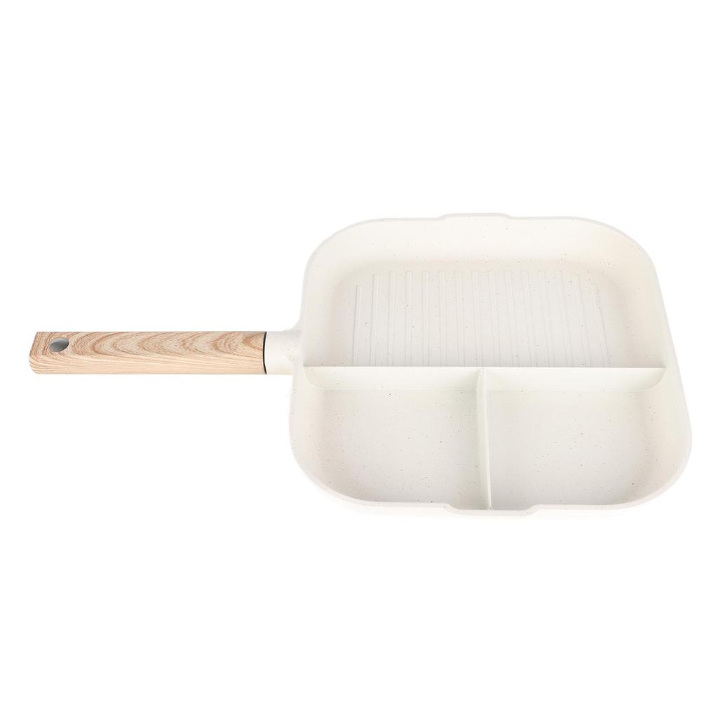 3 In 1 Frying Pan Aluminum Alloy Partitioned Non Stick Multifunction Kitchen Egg Pan for Breakfast