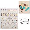 New Year Nail Art Stickers Bronzing Year of the Dragon Chinese Style Mahjong Cartoon Nail Stickers Decoration