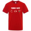 Men's Summer Cotton Funny Printed T-Shirt Soft Breathable Round Neck Short Sleeve Tees Unisex Casual Wear
