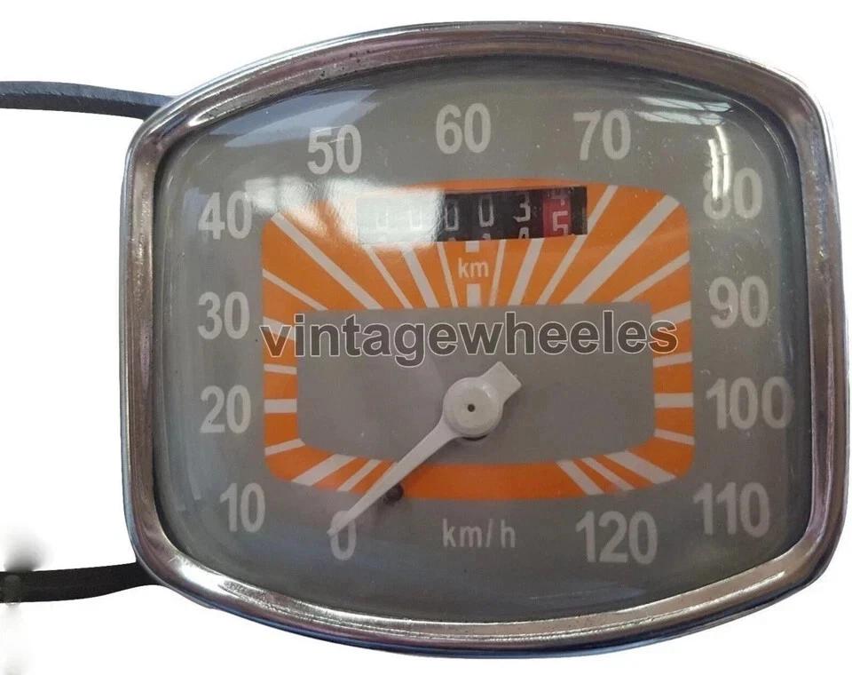Fits Vespa GS 150 Grey Orange Face Speedometer 0-120KM-