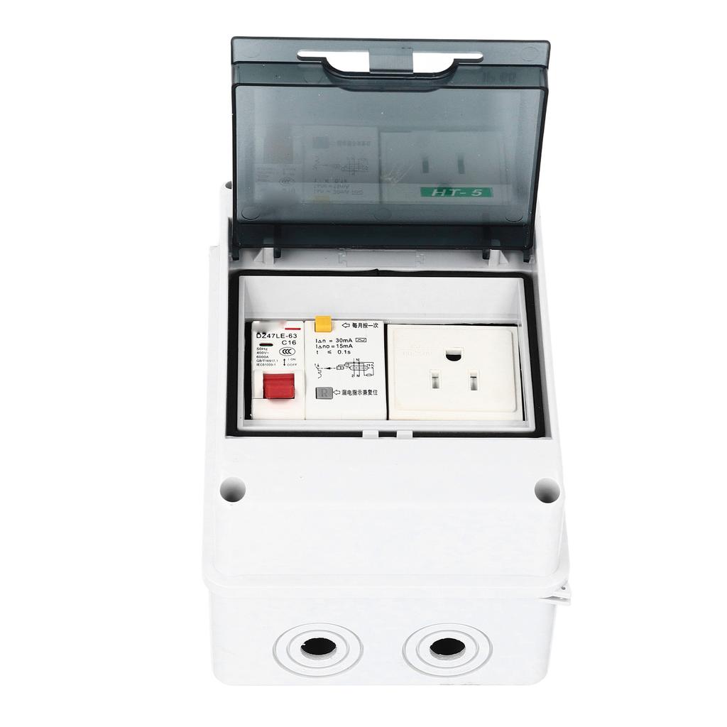 Distribution Box 1 Way 15A IP65 Waterproof Circuit Breaker Protection Case 110‑250VAC US Plug for In