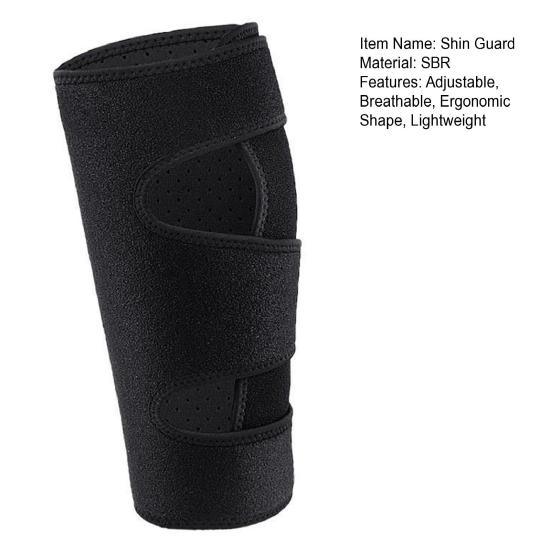 1-teiliger Sport-Schienbeinschutz mit Befestigungsband, verstellbar, stoßfest, stoßfest, Wadenschutz, Schienbeinschoner