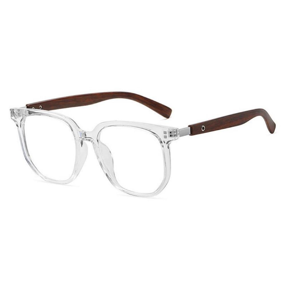 0~ -600 TR90 Neutral Myopia Glasses Wood Grain Metal Frame Anti Blue Light Comfortable Nose Pads Durable Hinge Myopia Glasses