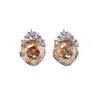 Nisuga Earrings Women's Golden Shadow Crystal
