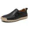 Plus Size Men's Handmade Casual Leather Shoes – Outdoor Fashion Lace-Up Oxfords with Non-Slip Sole, Lightweight Comfortable Walking Footwear