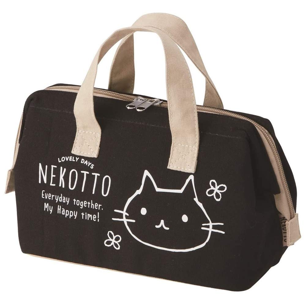 Skater Canvas Insulated Frame Lunch Bag Tote Nekotto KGAF1-A