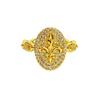 [Gilt Qi Jewelry] Medieval Vintage Full Of Diamonds Zircon Iris Retro Open Ring Personalized Ring Woman