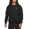 Jordan Logo Embroidered Print Pattern Fleece-Lined Crew Neck Sweatshirt Men Tops Black DN7957-010