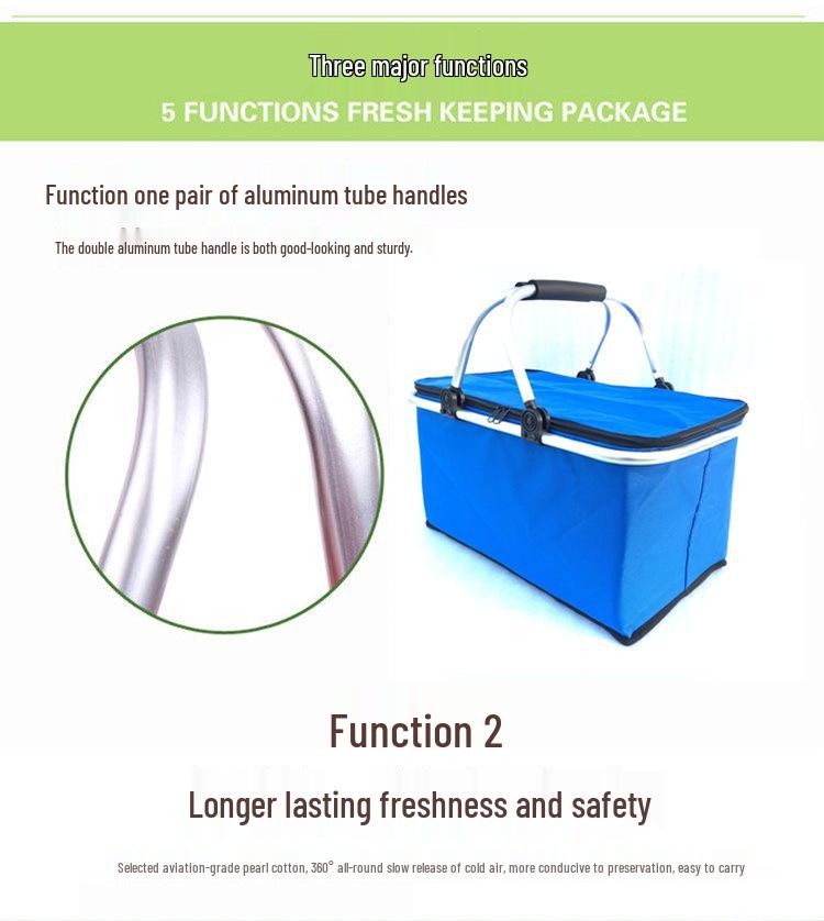 Panier Pique-nique Isotherme Pliable Sac Glacière pour Camping
