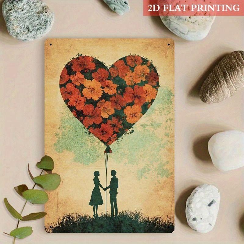 Metallschild im Valentinstags-Thema für Bar, Café, Restaurant