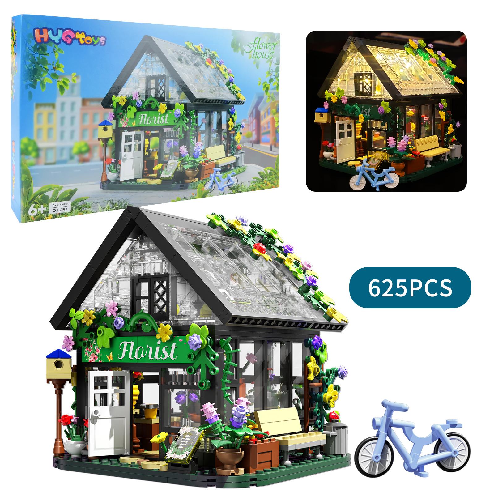 

Small Particle Assembly Building Block House Construction Children S Toys Diy Assembly City Building Block Flower House Street View