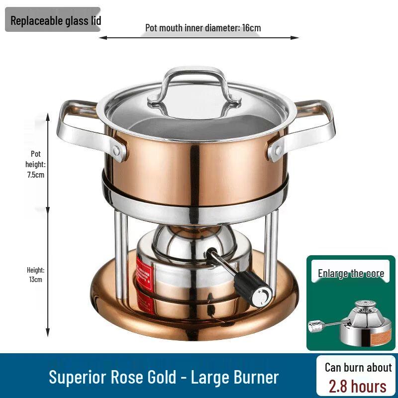 Jiakangming 304 Stainless Steel Portable Gas Hotpot