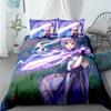 3d Print Anime Genshin Impact Keqing Bedding Set Cartoons Duvet Cover Set Comforter Bed Linen For Children Boy Decor Bedclothes