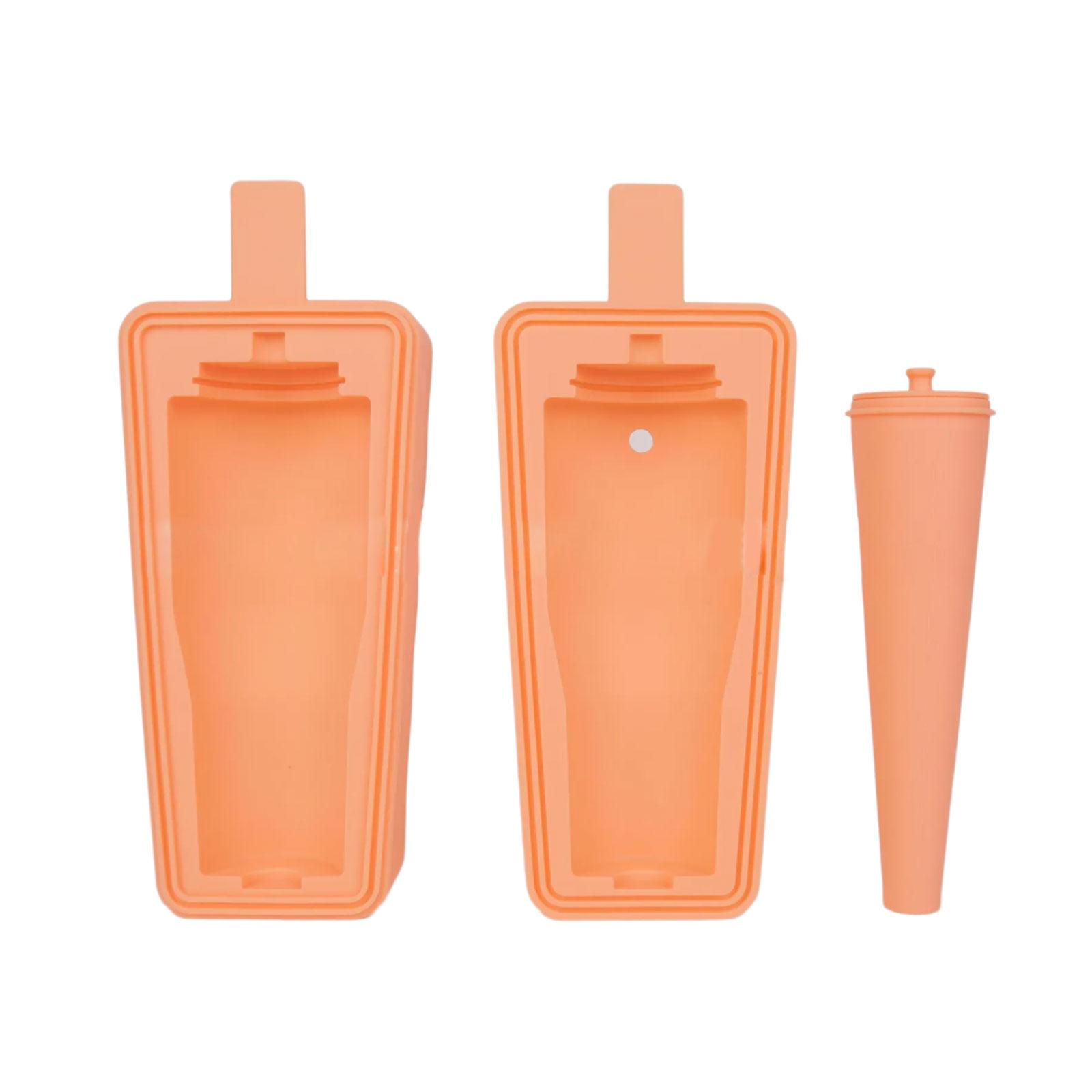 

Легко извлекаемая силиконовая форма для льда для кофеен, портативный цельный поднос для кубиков льда для стакана 40 унций, кухонные принадлежности оранжевый