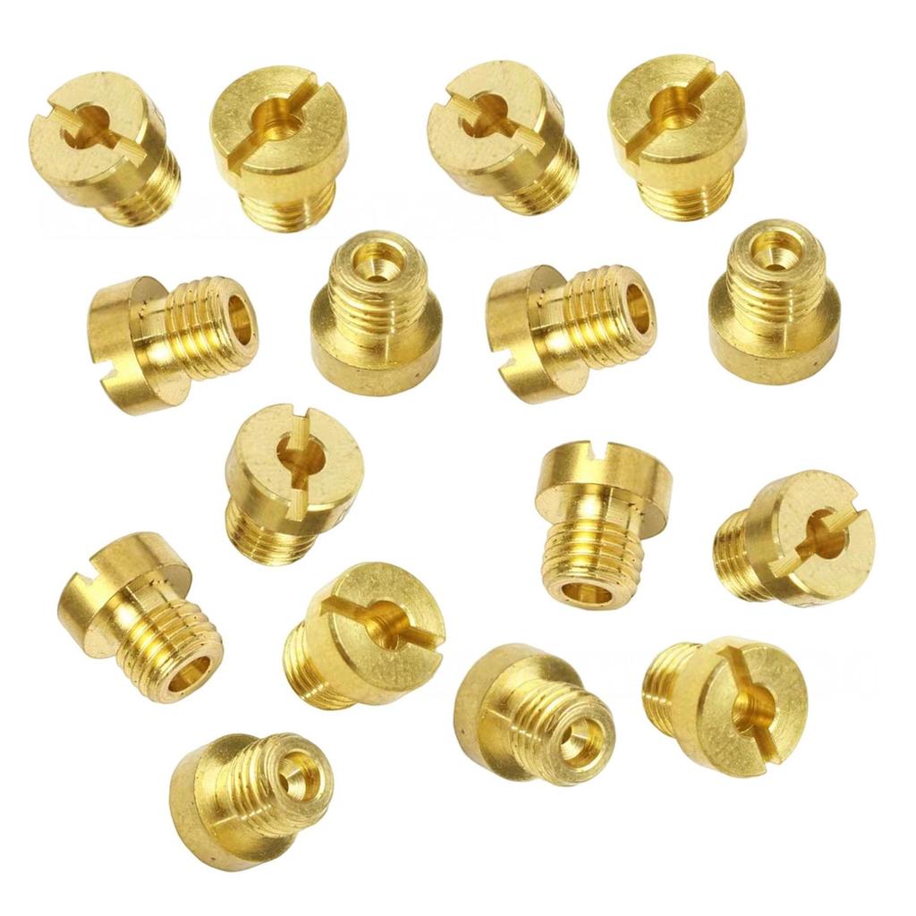 16-delat M6 Huvudmunstyckesset för Förgasare Derotto PHBN PHVA, Storlekar #95-150