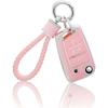 Fashion Pink For Volkswagen Vw Polo Golf 7 Passat Tiguan Mk2 Beetle Ateca Caddy T5 Flip Folding Car Key Case Cover Accessories