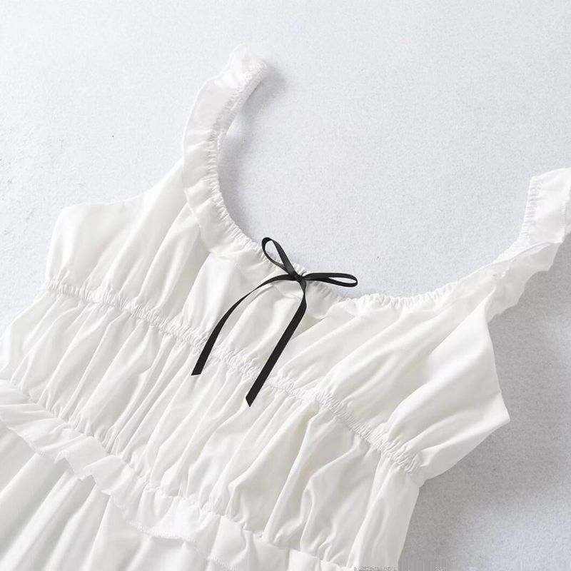 Kaslead New Arrival Women's Clothing Fashion Style Fashion Minimalist Chest Bows Dress