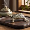Unique Office Desk Accessories Vintage Metal Turtle Statues, Gold Figurines, Decorative Animal Elegant Brass Statue Ornament, Small Desktop Decoration