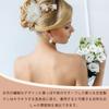 HUAZONTOM Hair Ornament, Wedding Hair Accessory, Flower Bow Hair Clip, 2-Piece Headpiece Set, Stylish Headpiece for Women and Children, Wedding