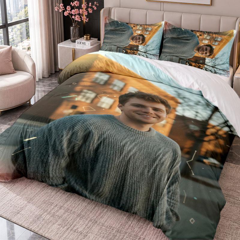 Alex Warren 3Pcs Bedding Set Duvet Cover With Two Pillowcases For Bedroom Home Decoration