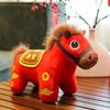 Red Horse Plush Toys Letter Print Zodiac Pony Figurine Good Luck New Year Mascot  Chinese New Year