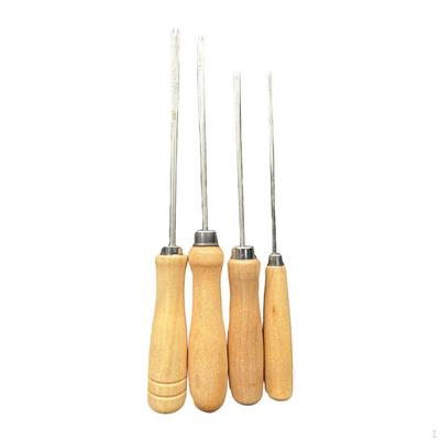 4x DIY Handwerk Füllwerkzeug mit Holzgriff Puppenhaar Re-Rooting zum Nähen