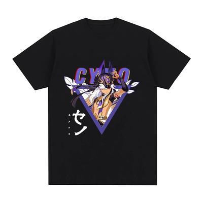 100% Βαμβακερό T-Shirt Anime Genshin Impact T-Shirts Αστείο Cyno Unisex/γυναικεία T-Shirts Γραφικό Φούτερ Vintage Hip Hop Καλοκαιρινό T-shirt
