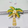 Dolphins Rhinestone Patches Beaded Crystal Handmade Craft 3D Beaded Patches Sparkling Waterproof Crystal Coconut Tree Patches