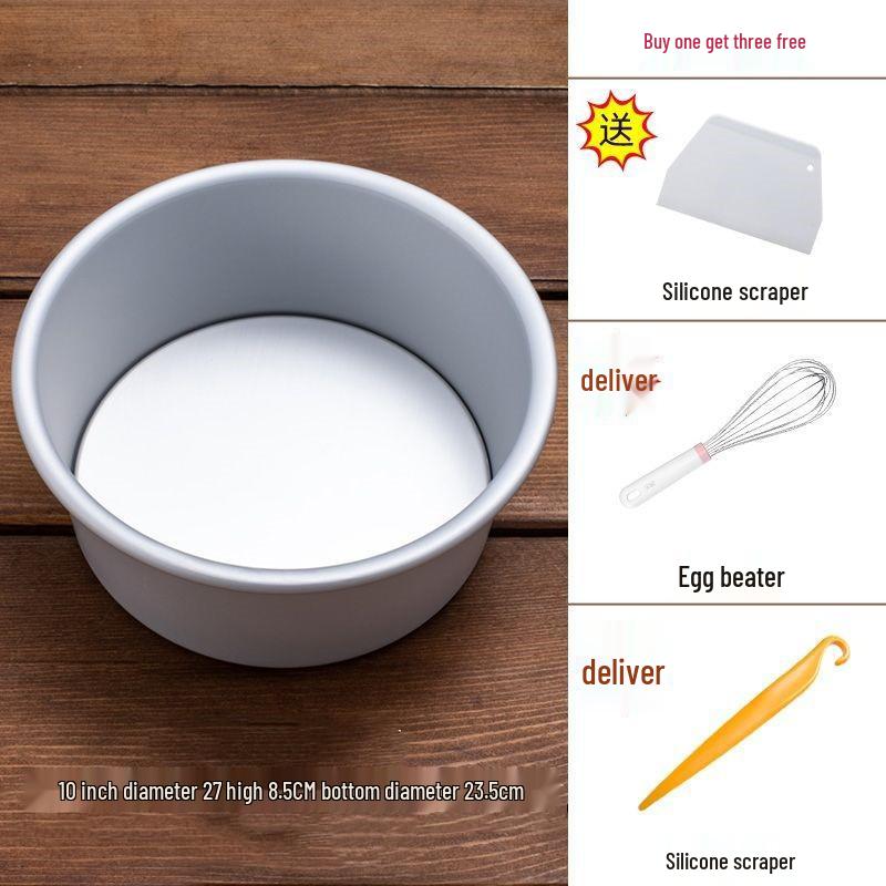 Aluminum Alloy Non-Stick Baking Pan with Removable Bottom for Chiffon Cakes and Mousse