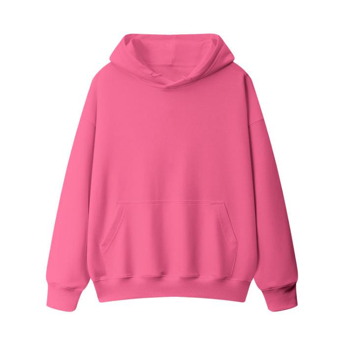 Wholesale 190g Fleece Thickened Light Version Hooded Sweater Men's and Women's Korean Version Solid Color Coat