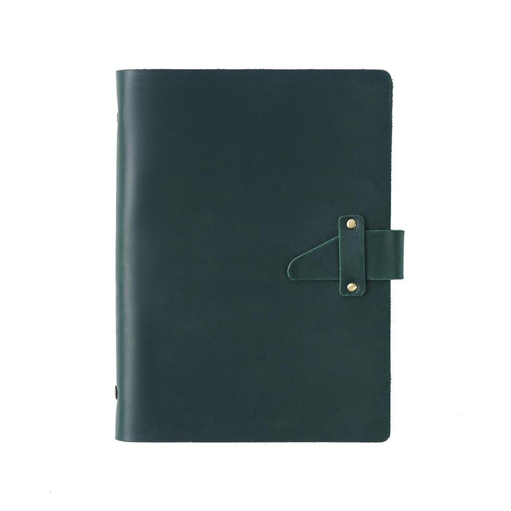 Genuine Leather A5 Business Planner Binder - Retro Style