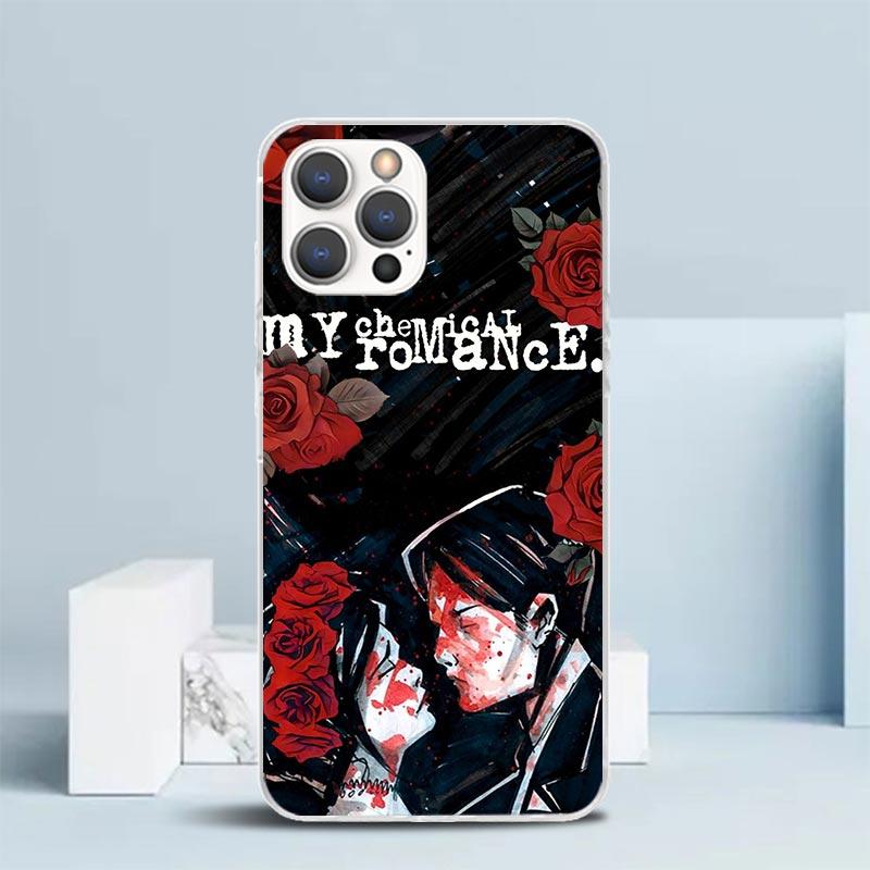 My Chemical Romance MCR Soft Cover for iPhone 16 17 Air 15 14 Pro Max 16E Phone Case 13 Mini 12 11 7 SE 8 Print Pattern Fit Case