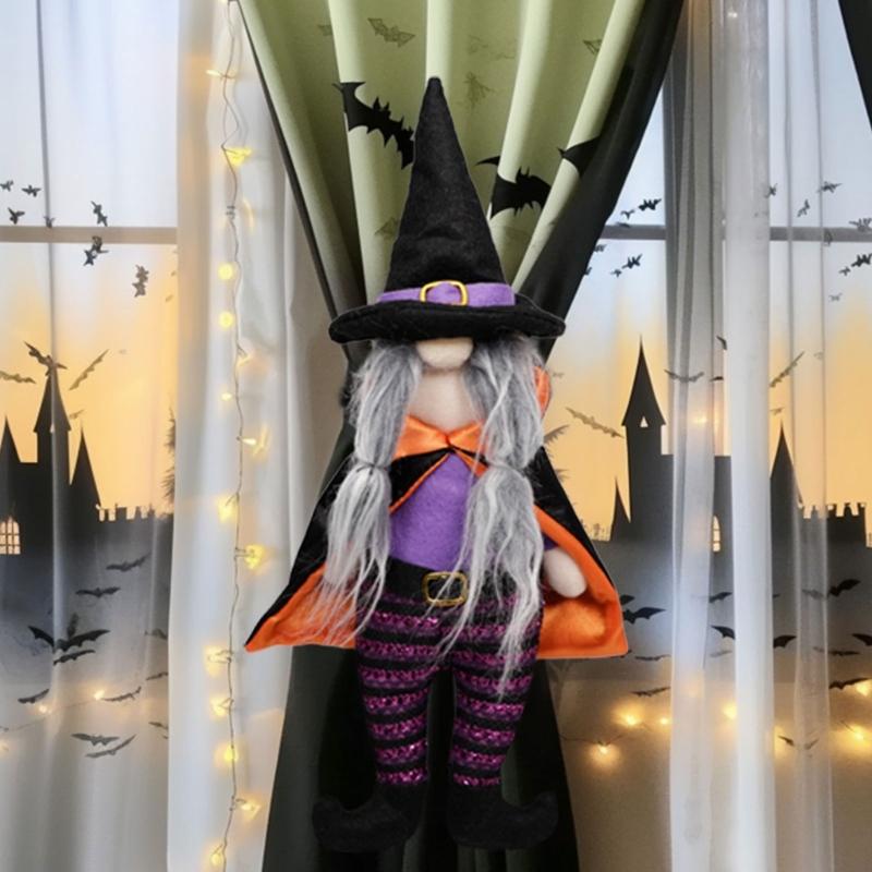 Festival Witches Frogs Design Curtain Holdbacks Easy Installation Halloween Party Supplies Homes Decors For Kids Adults Holiday Celebration
